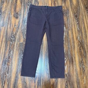 Under 5'10 Slim Fit Chinos Mens 34x28 Burgundy Plum Stretch 5-Pocket Pants